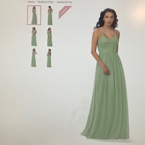 Azazie Emma A6 dusty sage BRAND NEW